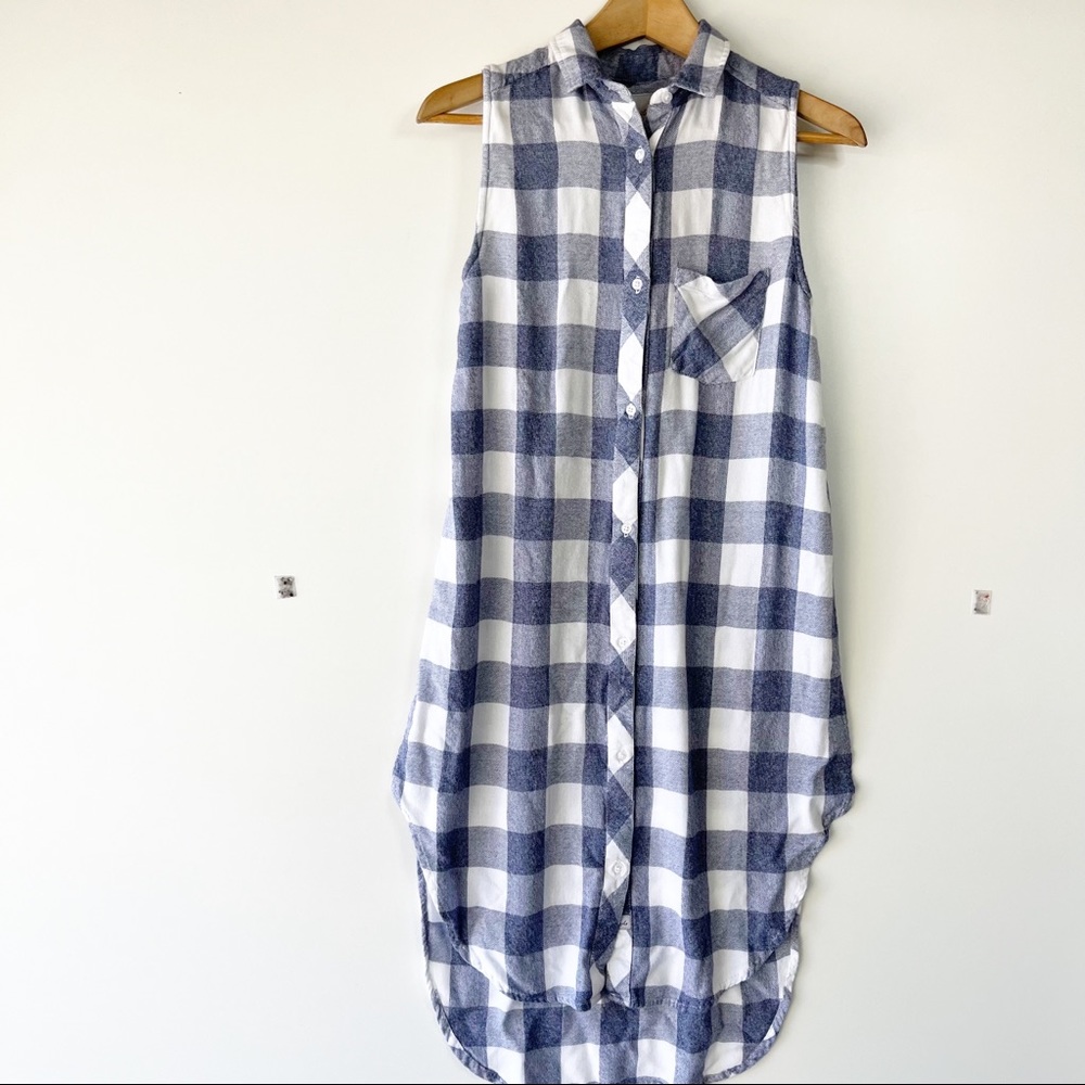 Rails Jordyn River White Check Split Side Button … - image 4